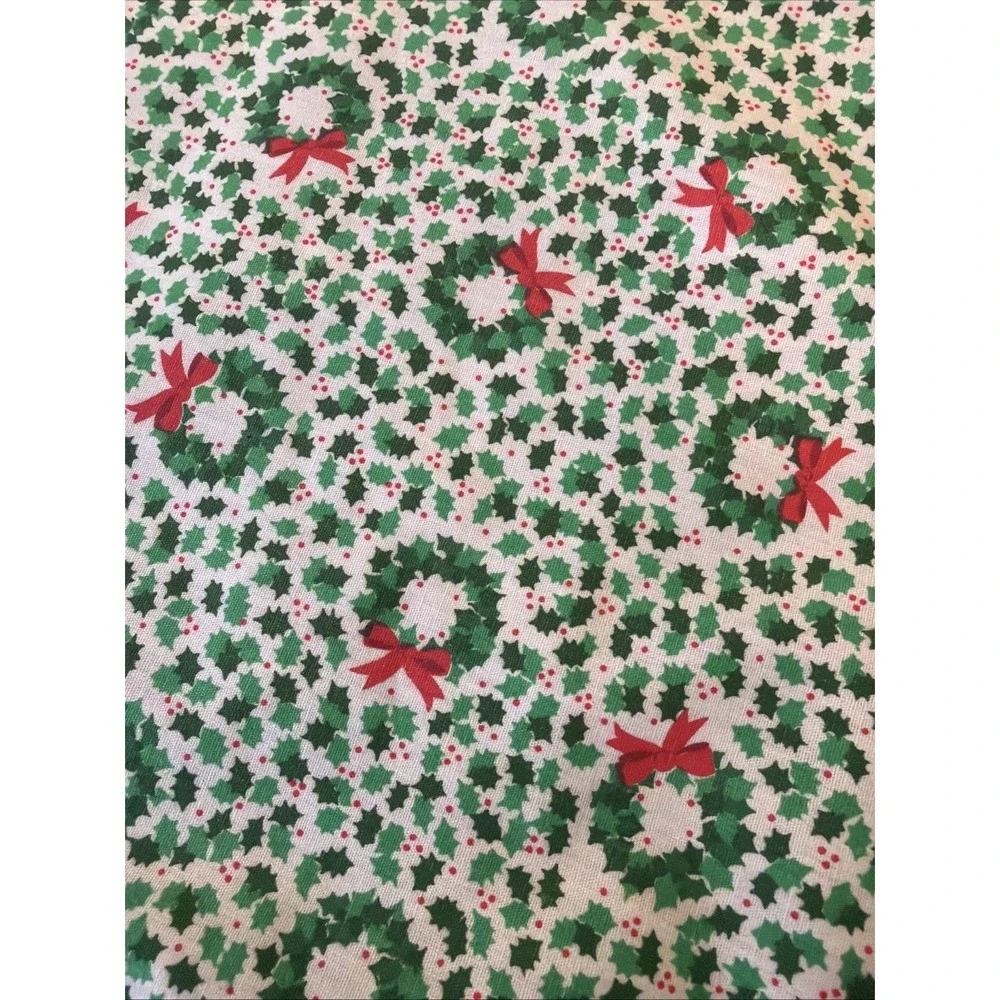 Vtg Christmas‎ Tree Skirt Wreath Pattern 51